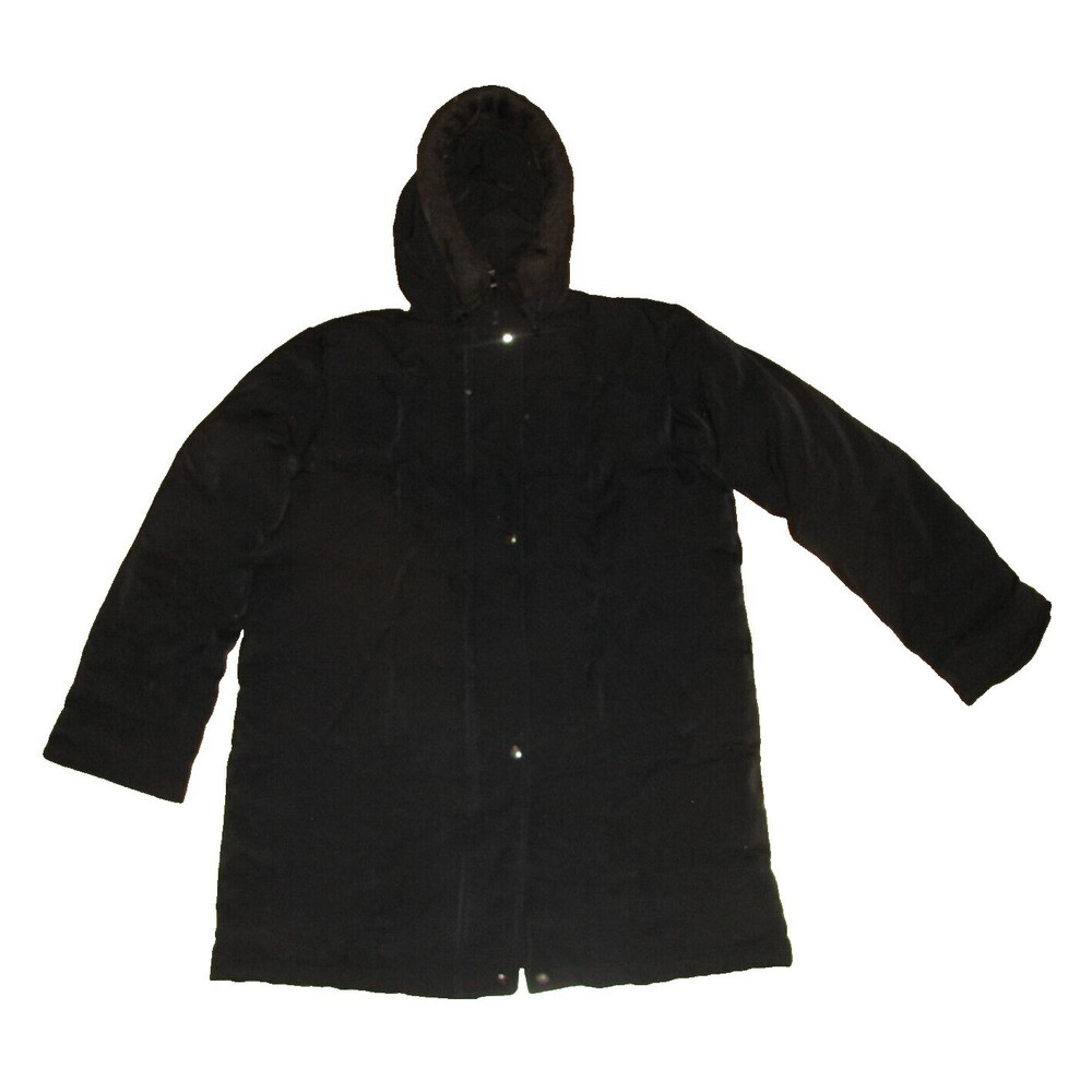 Worthington Long Black Down-Filled Winter Coat Women's Size L